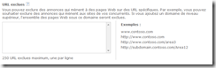 Create ad unit URL Exclusions